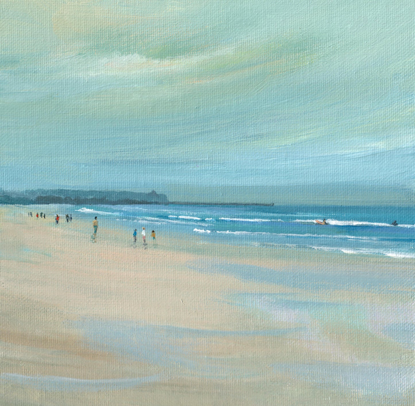 Irish landscape painting | Northern Ireland seascape | Portstewart strand | Polly Gribben