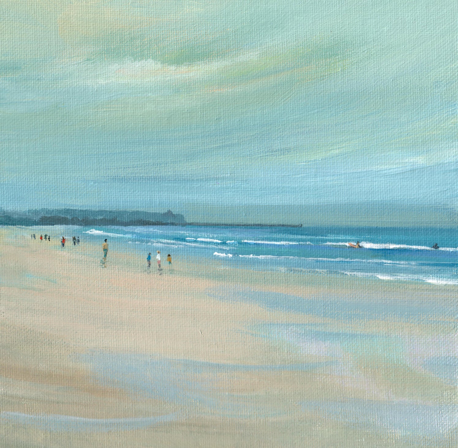 Irish landscape painting | Northern Ireland seascape | Portstewart strand | Polly Gribben